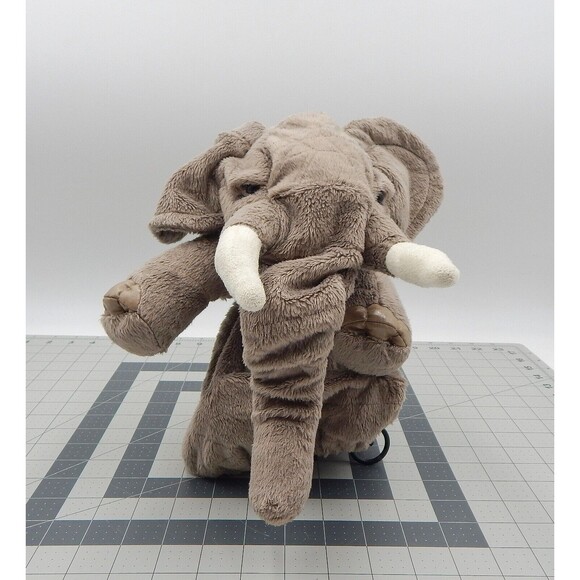 Folkmanis Elephant Stage Puppet Hand Gray Tusks Realistic Plush Trunk Moves - Picture 2 of 16